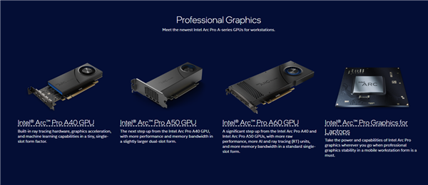 Intel發布全新專業顯卡Arc Pro A60/A60M：神秘核心 終于現世